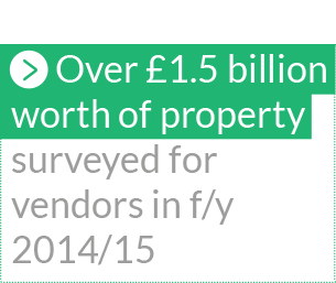 Over £1.5 billion worth of property surveyed for vendors in f/y 2014/15